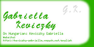 gabriella keviczky business card